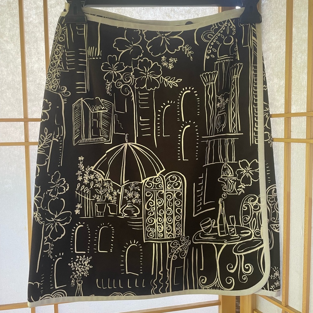 S5A French Parisian Cafe Wrap Skirt 2